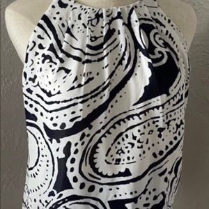 Banana Republic Black & White Sleeveless Top Lined